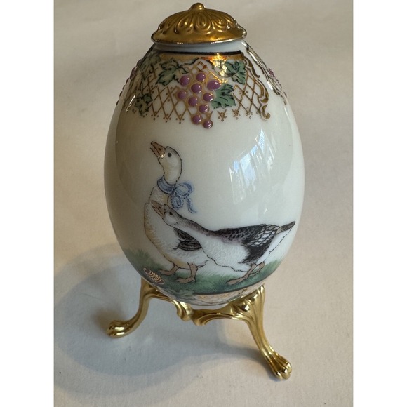 Lenox Other - Lenox~China Treasures Collection~Goose Egg ~Brass Stand ~USA Made 1996 Easter